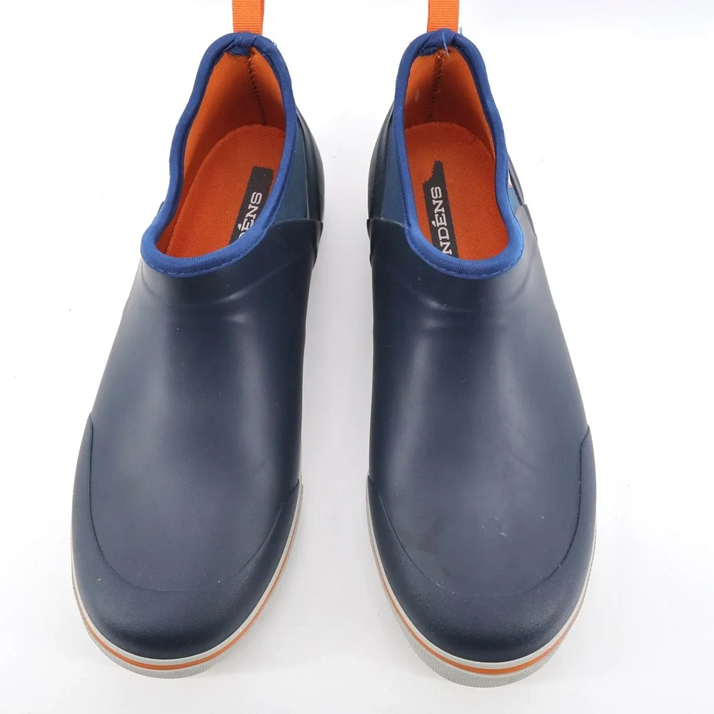 Grundens Deck Boss Slip On Waterproof Ankle Boots Anchor Blue Mens 11